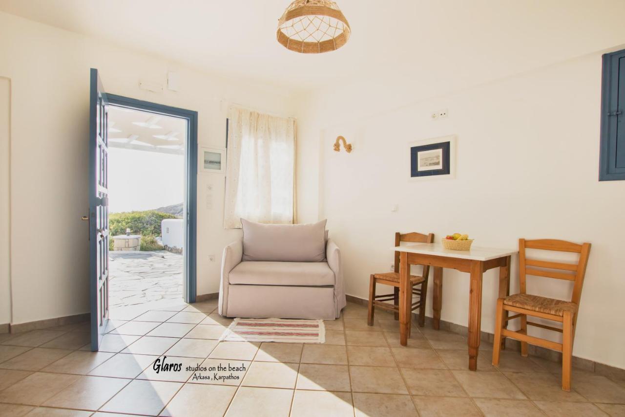 Апартаменти Glaros Luxury Studio On The Beach Аркаса Екстер'єр фото