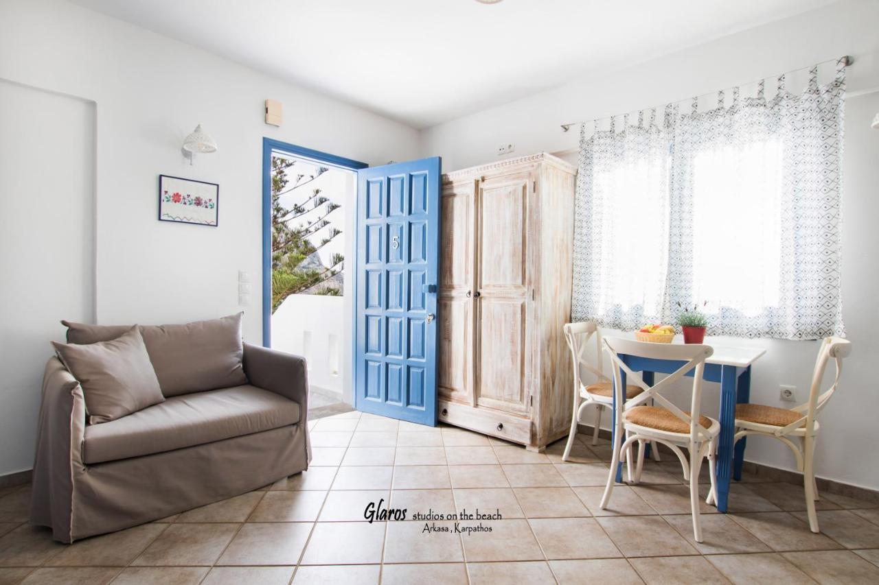 Апартаменти Glaros Luxury Studio On The Beach Аркаса Екстер'єр фото