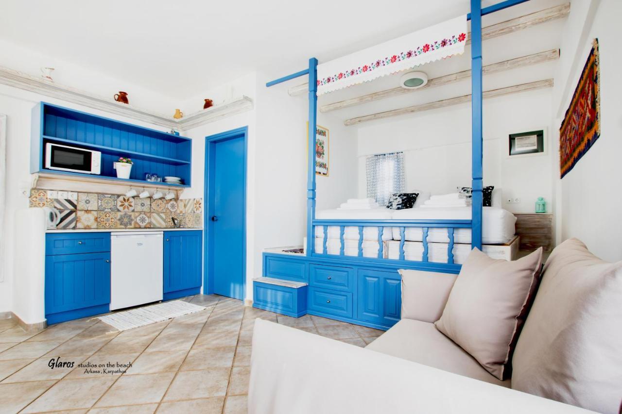 Апартаменти Glaros Luxury Studio On The Beach Аркаса Екстер'єр фото